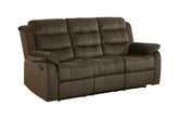 Coaster Rodman Pillow Top Arm Motion Sofa Olive Brown Model 601881